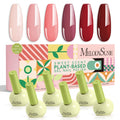 MelodySusie Crimberry Spark Gel Nail Polish Set — 6 Rich, HEMA-Free Plant-Based Shades