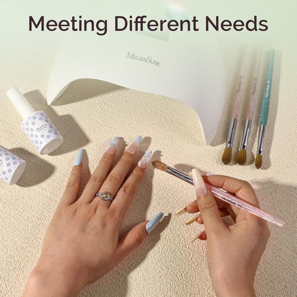 MelodySusie Kolinsky Acrylic Nail Brush – 66% Kolinsky Hair, Aurora Collection, Size 8