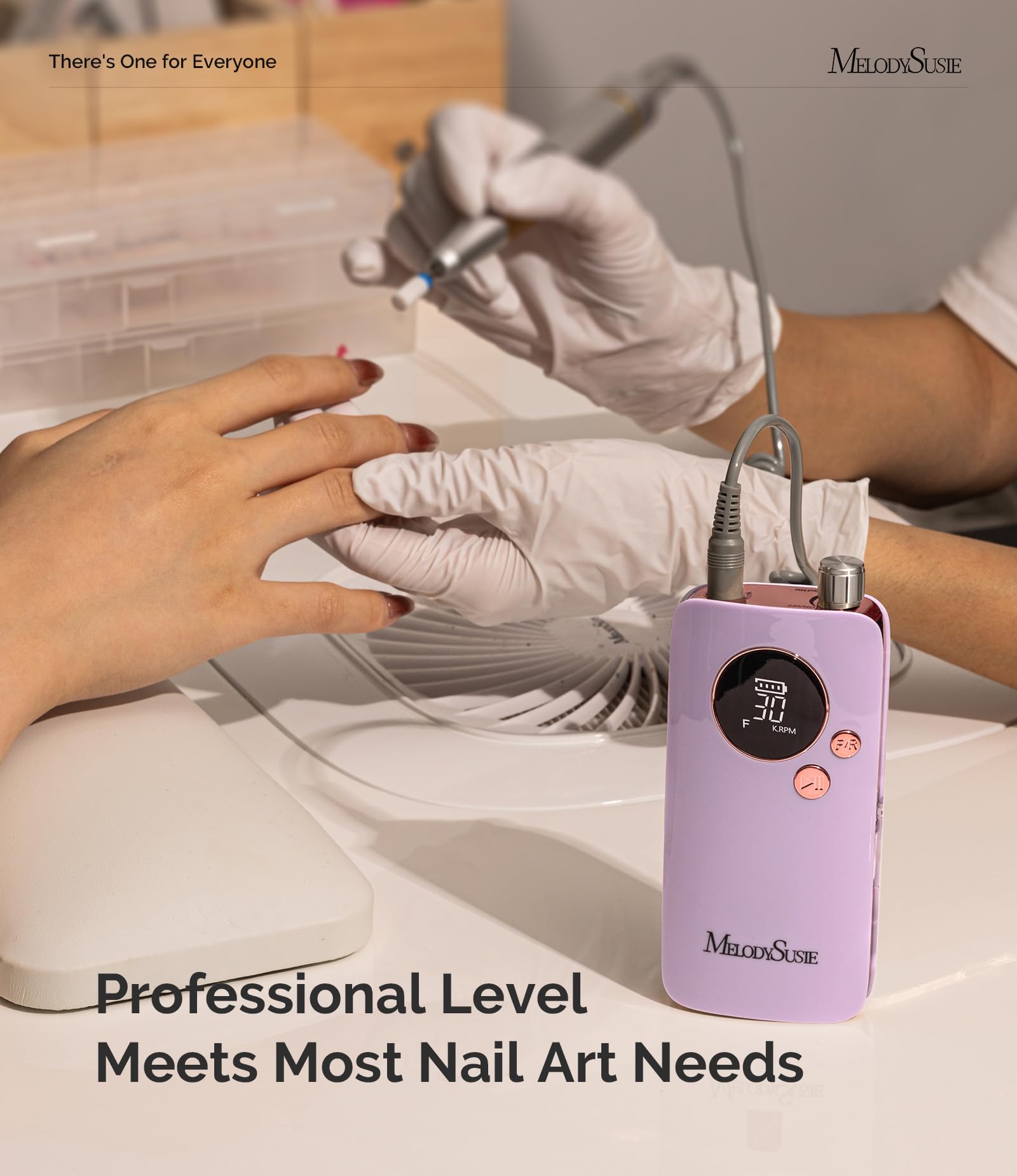 MelodySusie SC320F Entry-Level Clip-On Nail Drill — 30,000 RPM