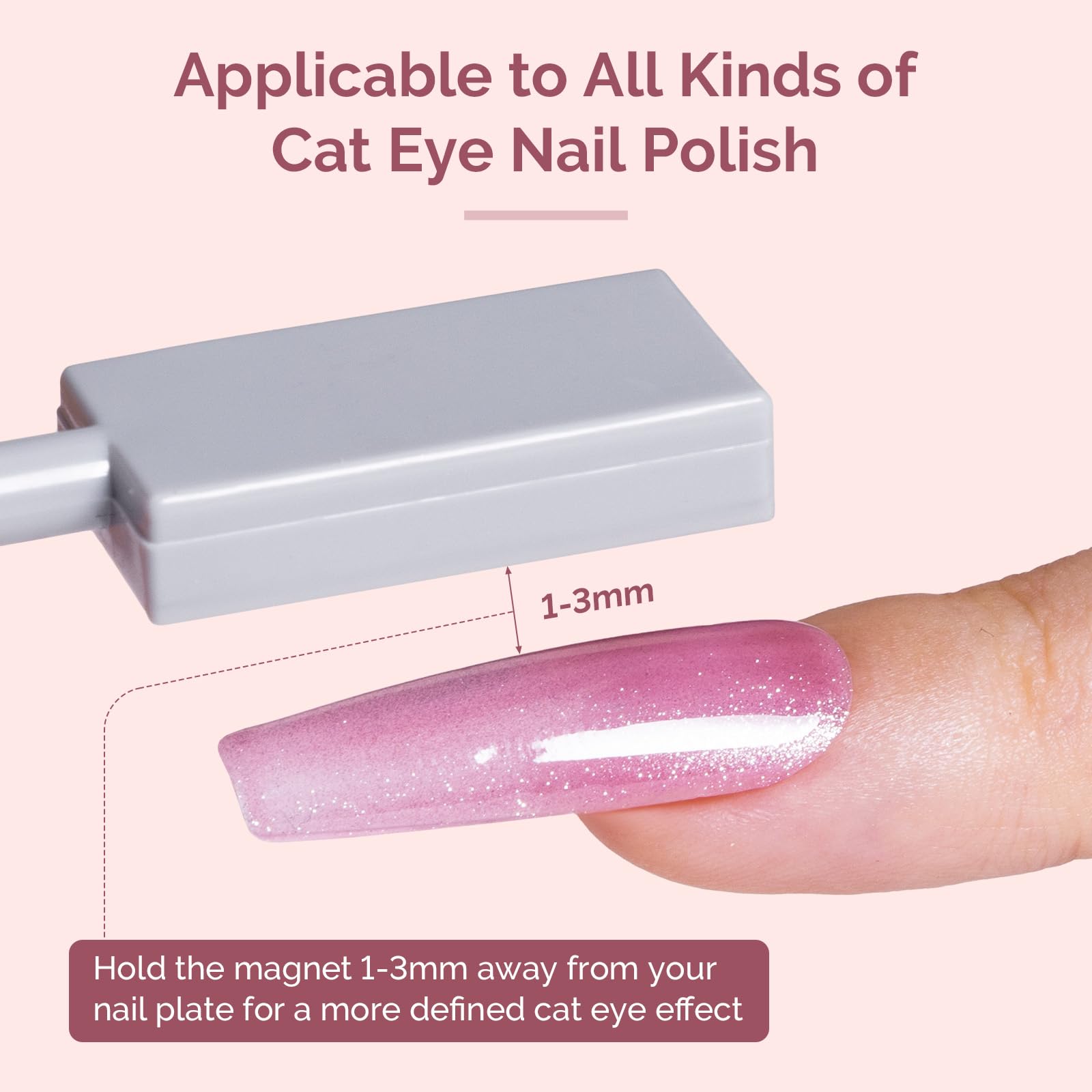 MelodySusie Nail Magnet Set 11PCS | Cat Eye Magnetic Nail Polish Magnets & Tools