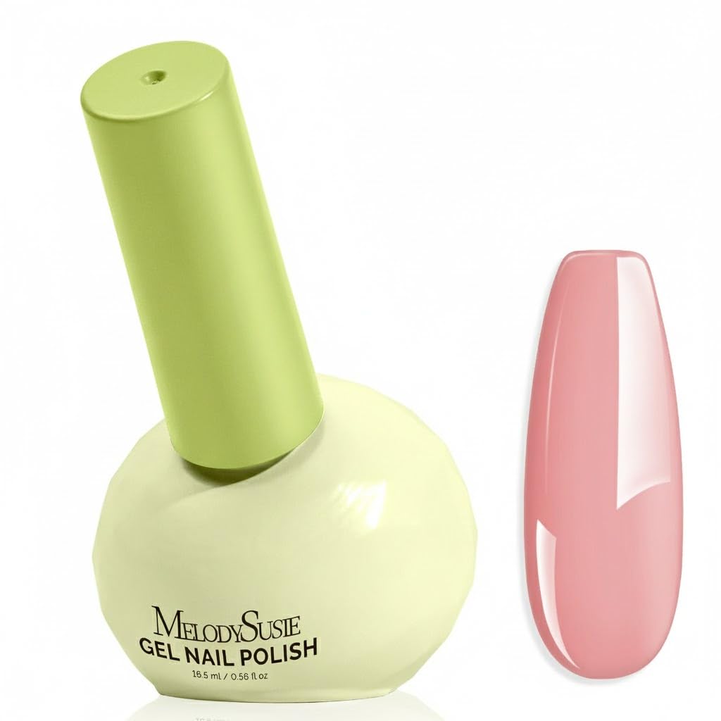 MelodySusie Pink Gel Nail Polish – 16.5 ml Tilt-Stand Bottle, Plant-Based, 3-Free, Soak-Off UV/LED