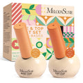 MelodySusie Plant-Based Gel Base & Glassy Top Coat Set — Tilt-and-Stand Bottle, 16.5ml, 2 Pcs, TPO/HEMA/HPMA Free