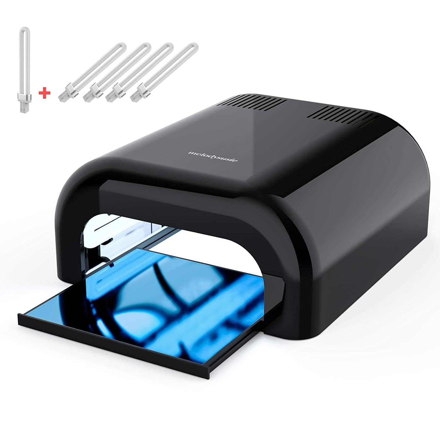 MelodySusie S-Pro04 UV Nail Lamp – 36W, 4 Tubes, Detachable Metal Base