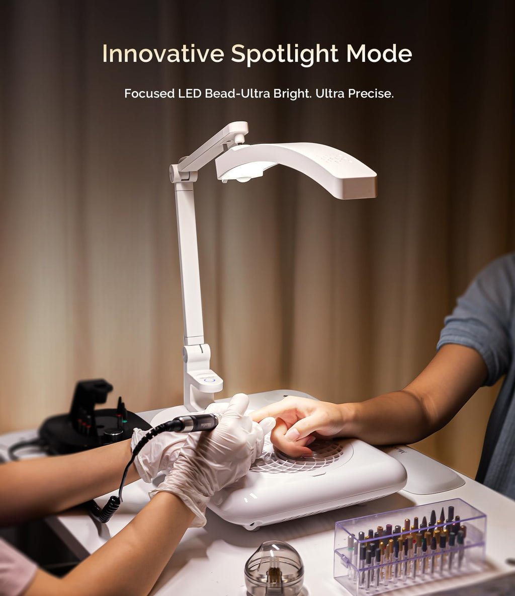 MelodySusie S-Pro29G LED Nail Desk Lamp — Adjustable, Magnetic UV Curing, 3 Color Temps