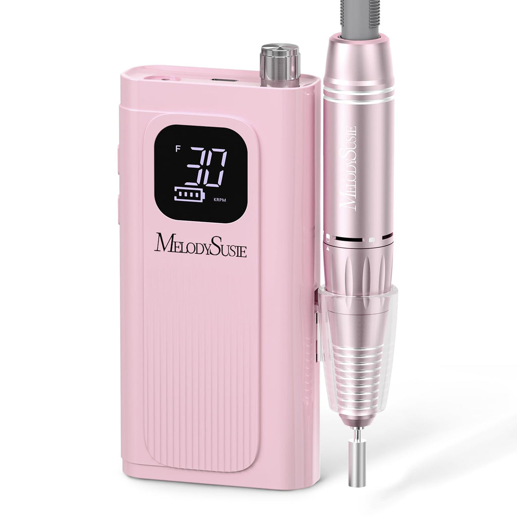 MelodySusie SC300F Clip-On Rechargeable Nail Drill – 30,000 RPM, LCD Display, Training & Home Use