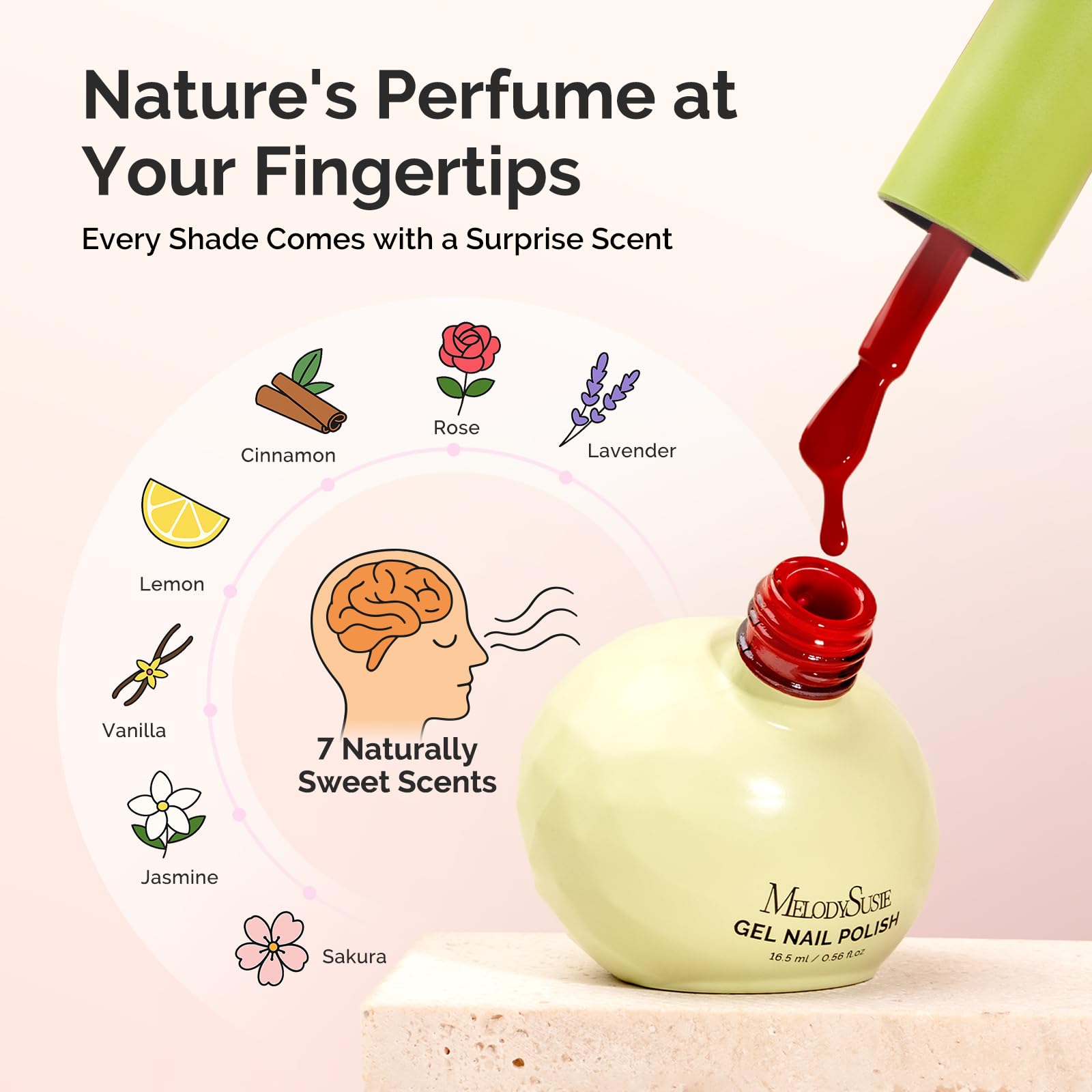 MelodySusie Crimberry Spark Gel Nail Polish Set — 6 Rich, HEMA-Free Plant-Based Shades