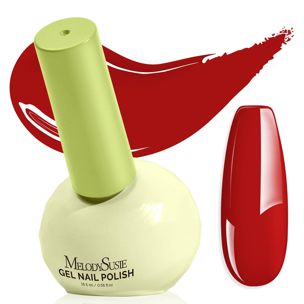 MelodySusie Red Gel Nail Polish – Highly Pigmented, Plant-Based, 16.5ml Tilt Bottle, TPO & HEMA Free