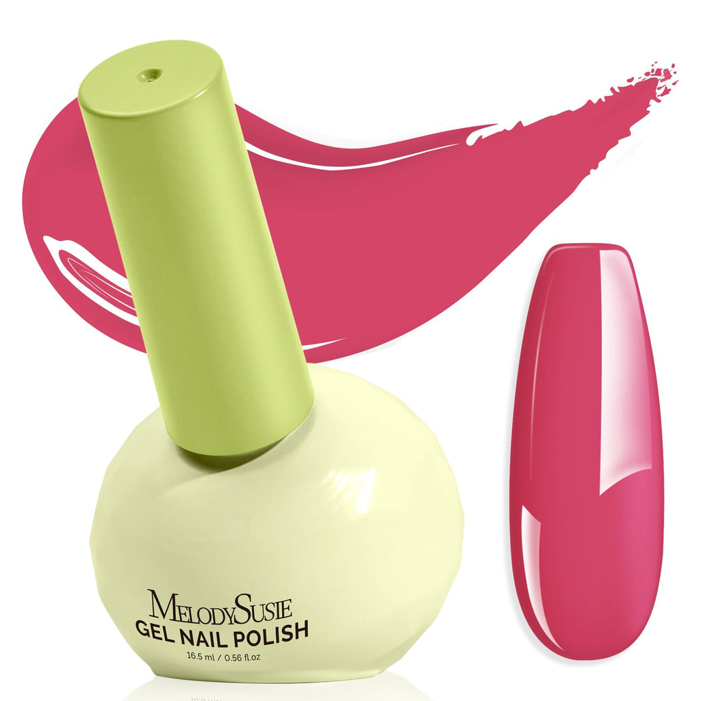 MelodySusie Highly Pigmented Gel Nail Polish – Plant-Based 3-Free Pink Gel Polish, Tilt Bottle, 16.5ml