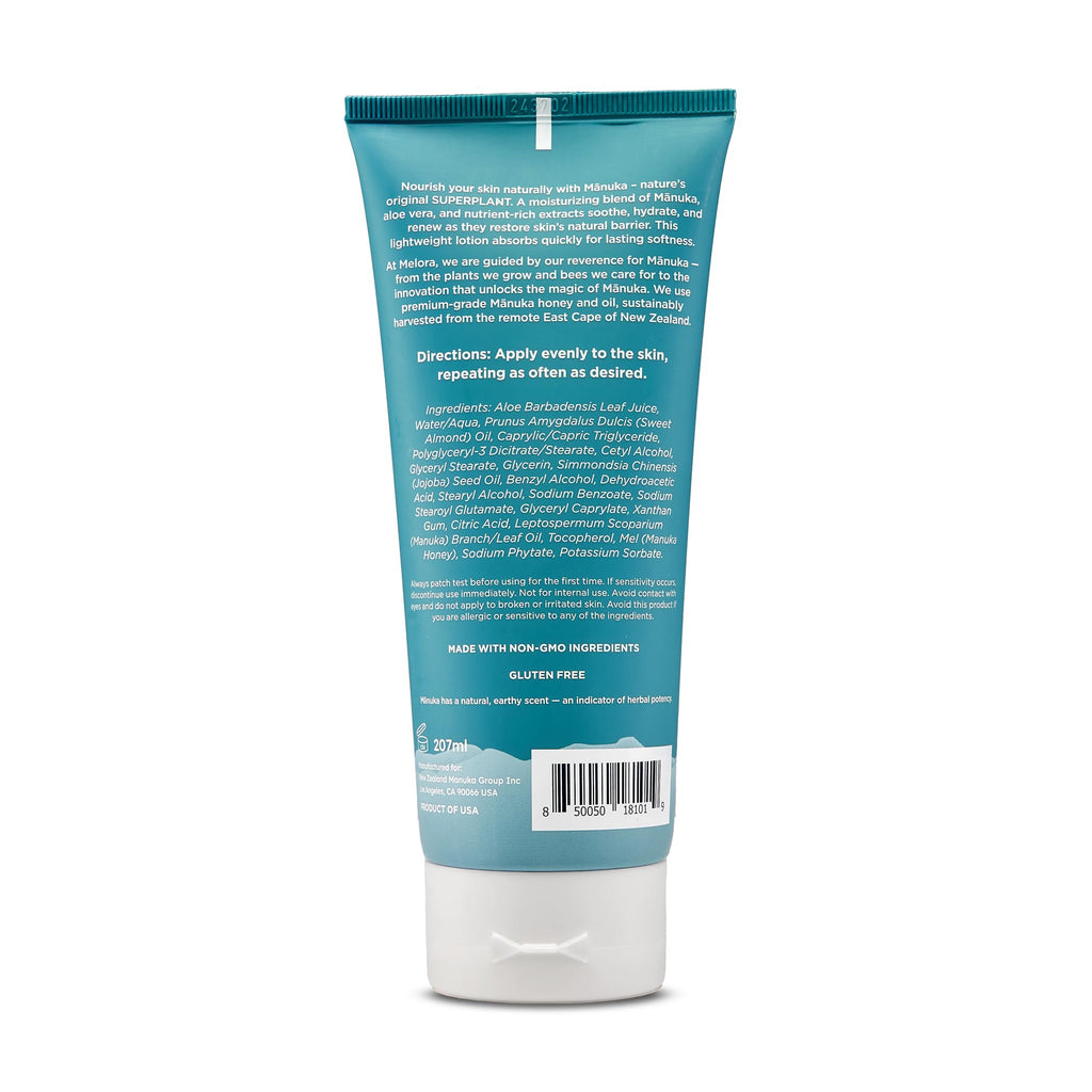 MELORA Manuka Honey Body Lotion (7oz) – Hydrating Moisturizer for Dry & Sensitive Skin
