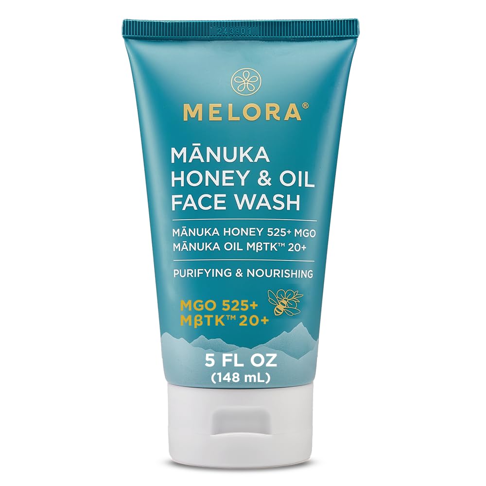 MELORA Manuka Honey Face Wash | Hydrating Daily Cleanser with Manuka Honey & Oil