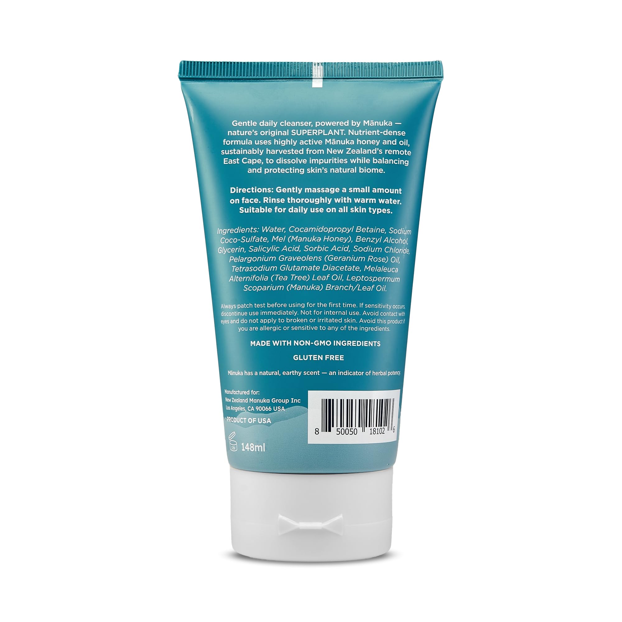 MELORA Manuka Honey Face Wash | Hydrating Daily Cleanser with Manuka Honey & Oil