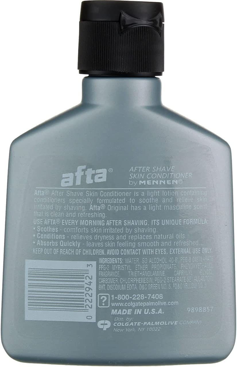 Mennen Afta After Shave Skin Conditioner Original 3 oz – Pack of 6, Soothing Post-Shave Care