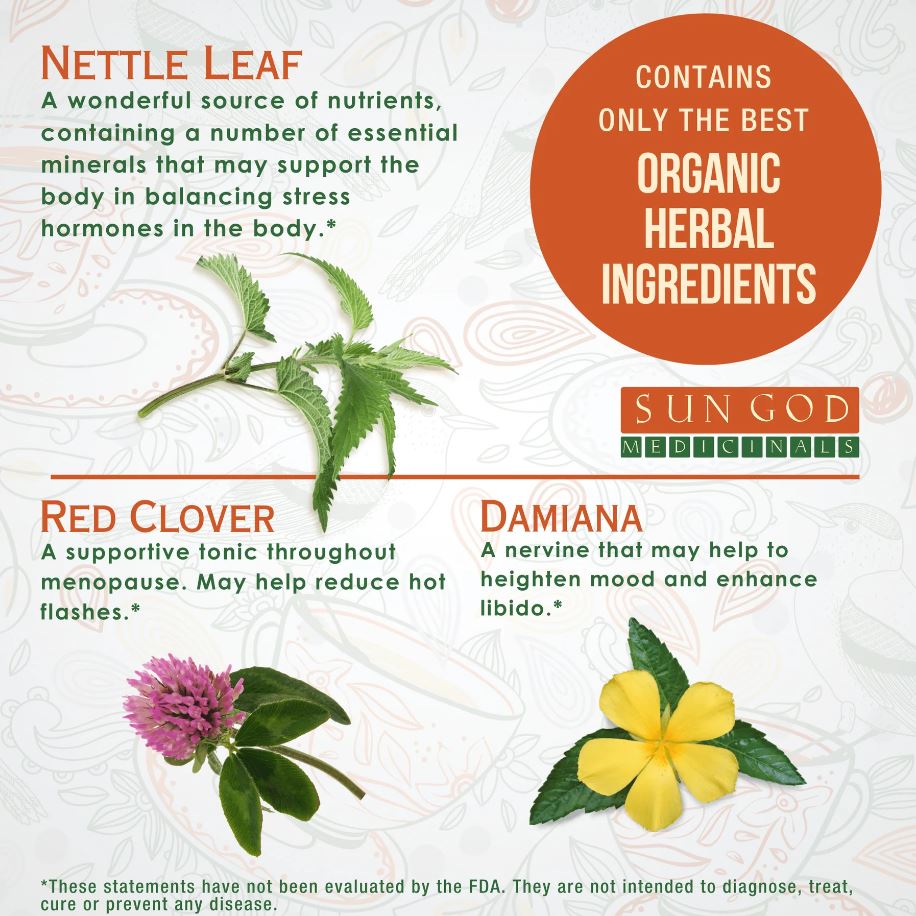 Organic Menopause Herbal Tea with 10 FREE Tea Bags