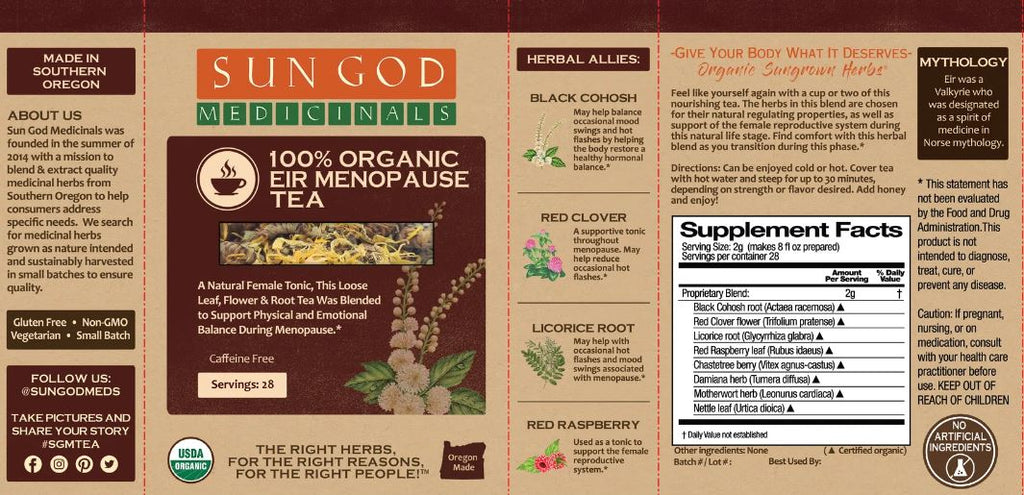 Organic Menopause Herbal Tea with 10 FREE Tea Bags