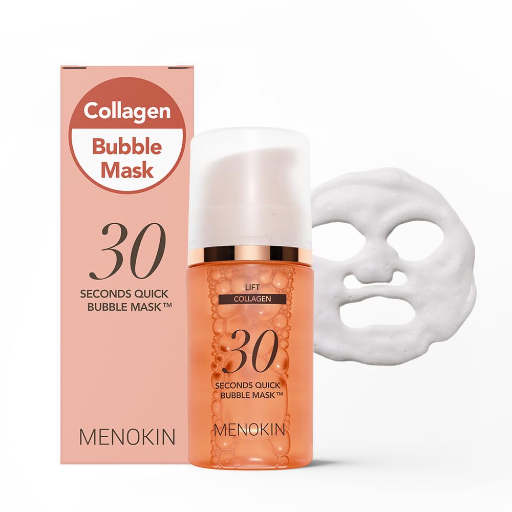 MENOKIN 30 Seconds Quick Bubble Mask – Collagen & Niacinamide for Elasticity & Glow