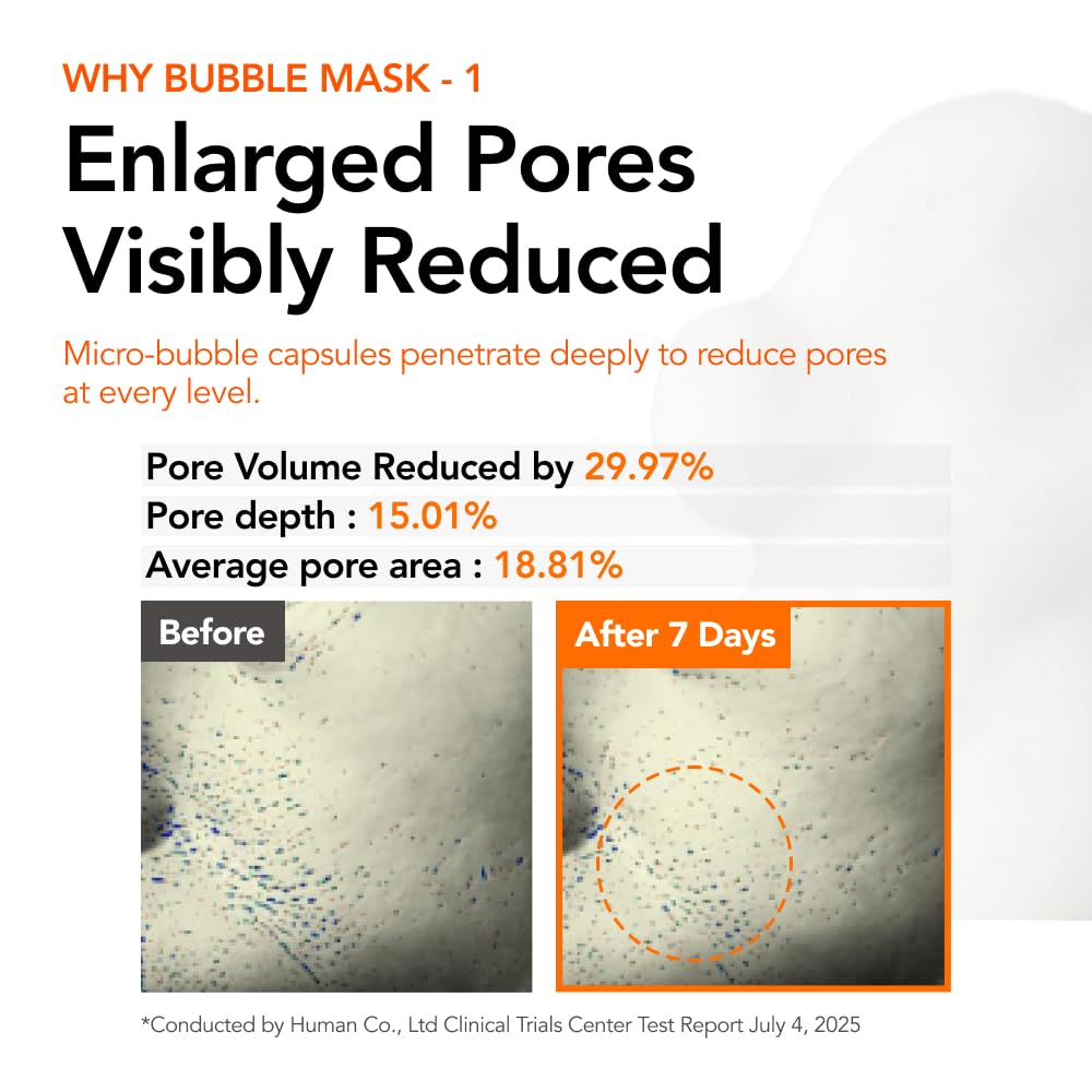 MENOKIN 30 Seconds Quick Bubble Mask – Collagen & Niacinamide for Elasticity & Glow