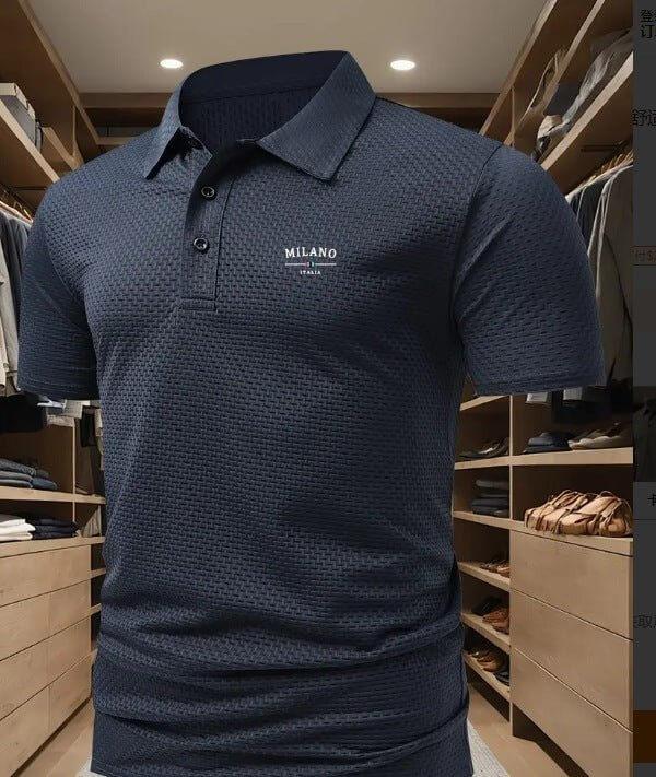 Men's Short Sleeve Polo Shirt with Printed Design, Loose Fit in Various Colors and Sizes S-6XL