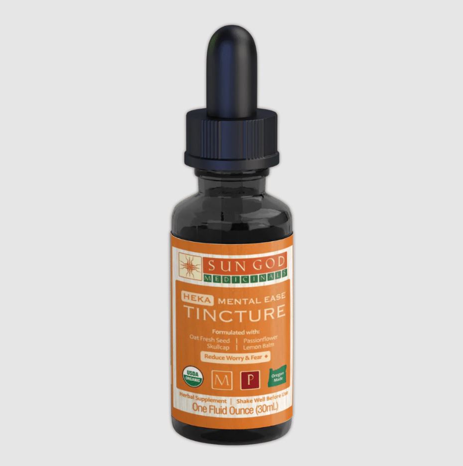 MENTAL EASE Organic Herbal Tinctures - Slow & Calm the Mind