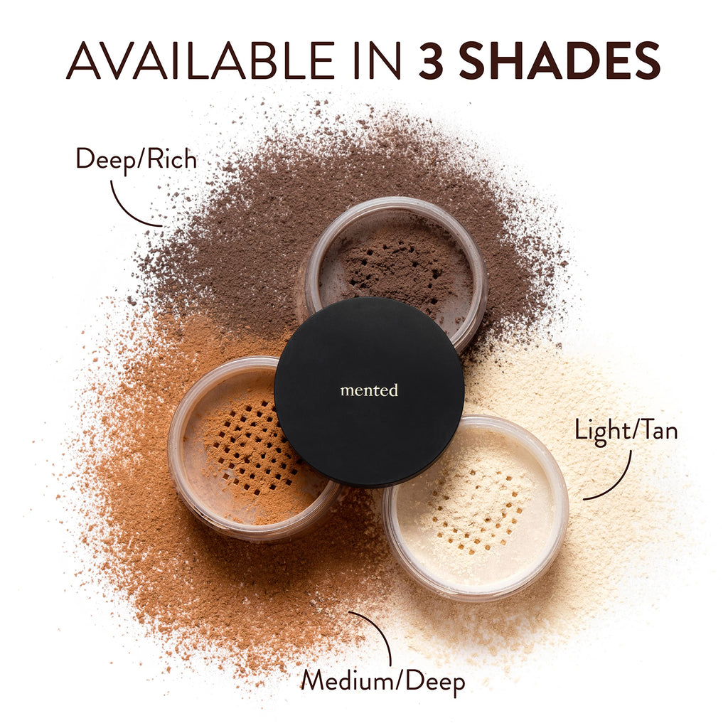 Mented Cosmetics Translucent Setting Powder — Oil Control, Matte Finish, Long-Lasting, Portable Compact (Medium/Deep)