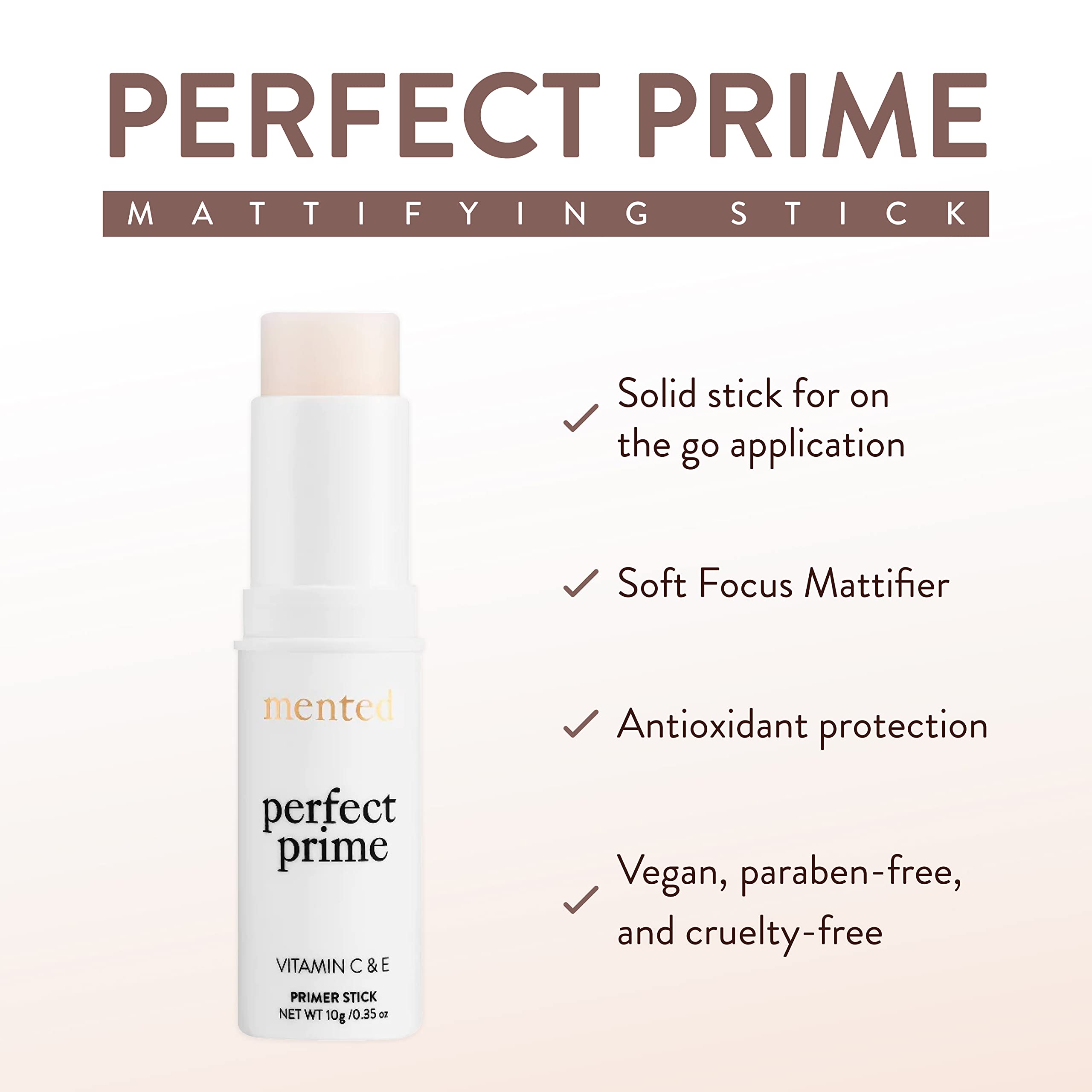 Mented Cosmetics Primer Stick – Matte Pore Blur, Hydrating Translucent Base