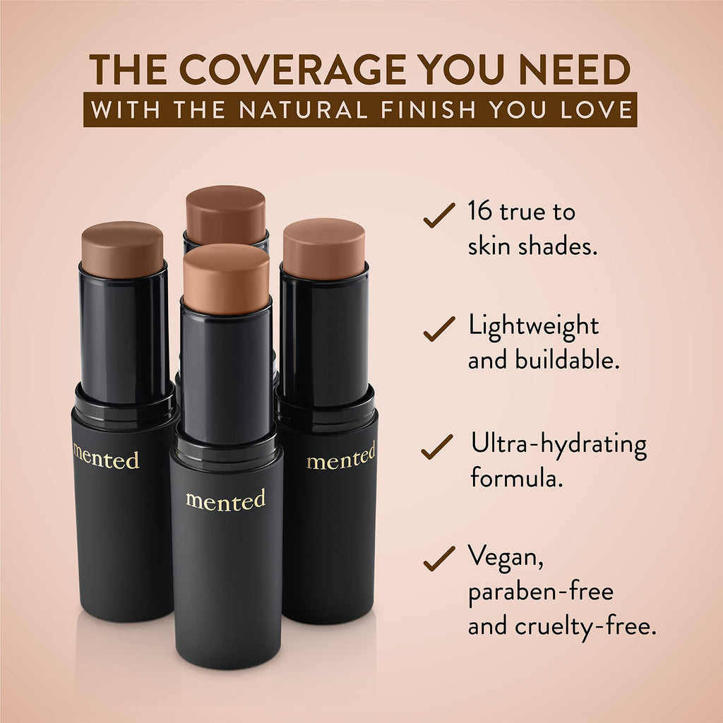 Mented Stick Foundation for Deep Tan Skin (T40) – Vegan, Cruelty-Free, All-in-One Foundation, Concealer & Contour
