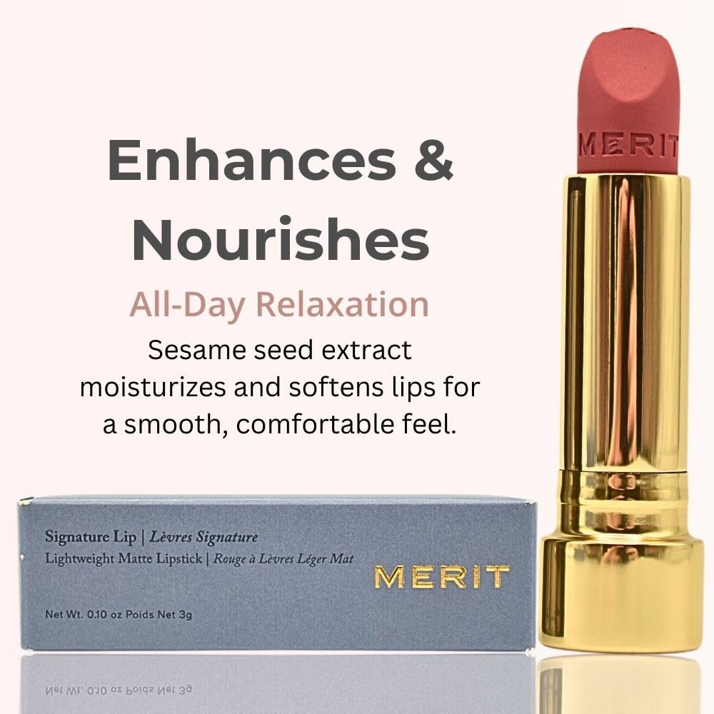 Merit Signature Lip Sunday – Lightweight Matte Lipstick | 0.10 oz / 3 g