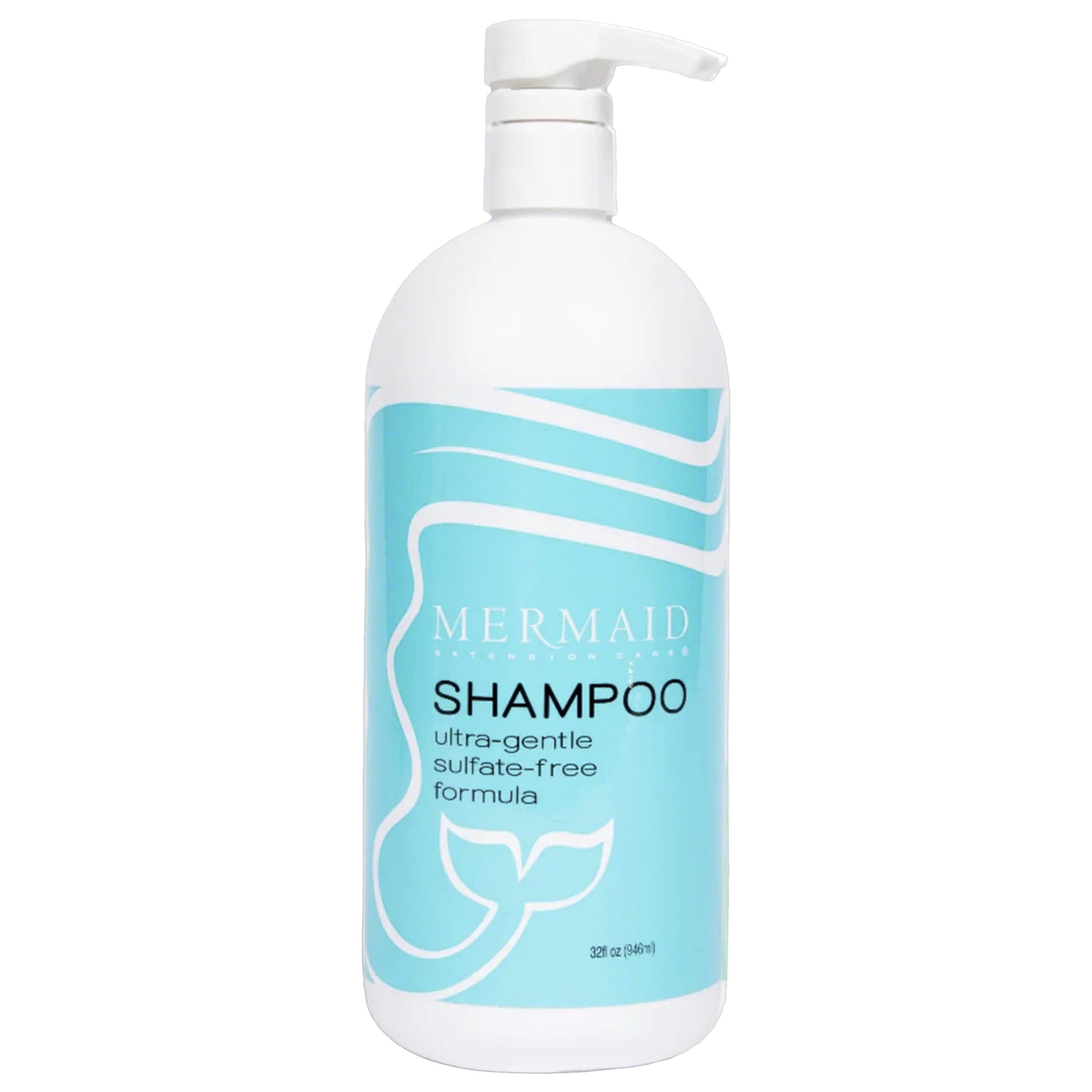 Mermaid Extension Care Shampoo — Ultra-Gentle, Sulfate-Free Nourishment for Hair Extensions (32 fl oz)