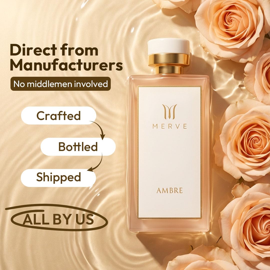 Merve Ambre Perfume for Women | 3.4 oz Eau de Parfum | Long-Lasting Luxury