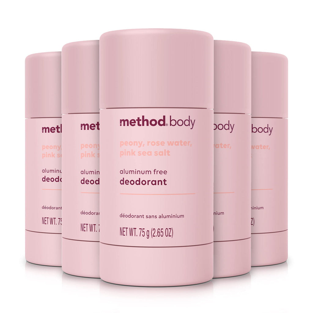 Method Deodorant Pure Peace - Aluminum-Free, 12-Hour Protection (Pack of 5)