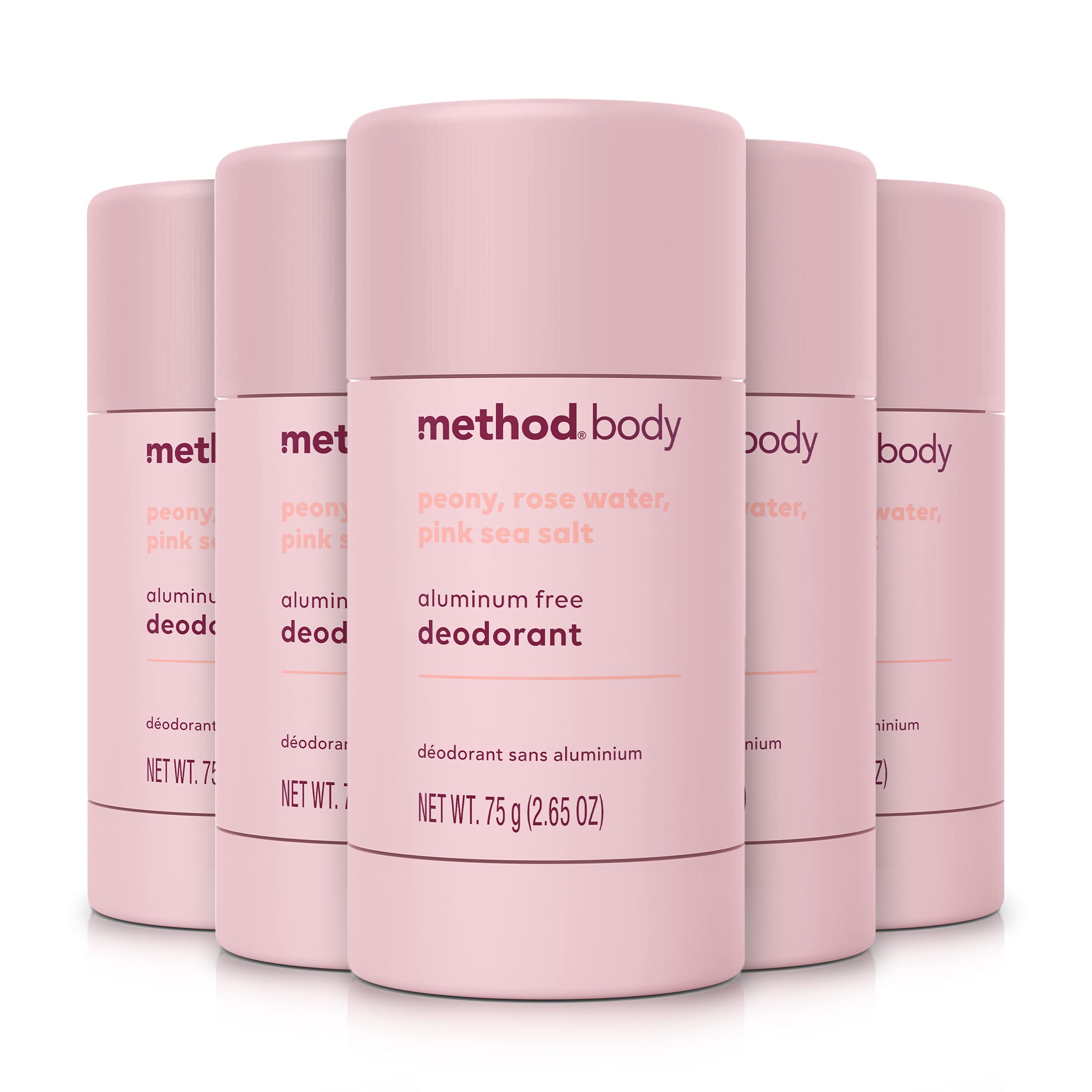 Method Deodorant Pure Peace - Aluminum-Free, 12-Hour Protection (Pack of 5)