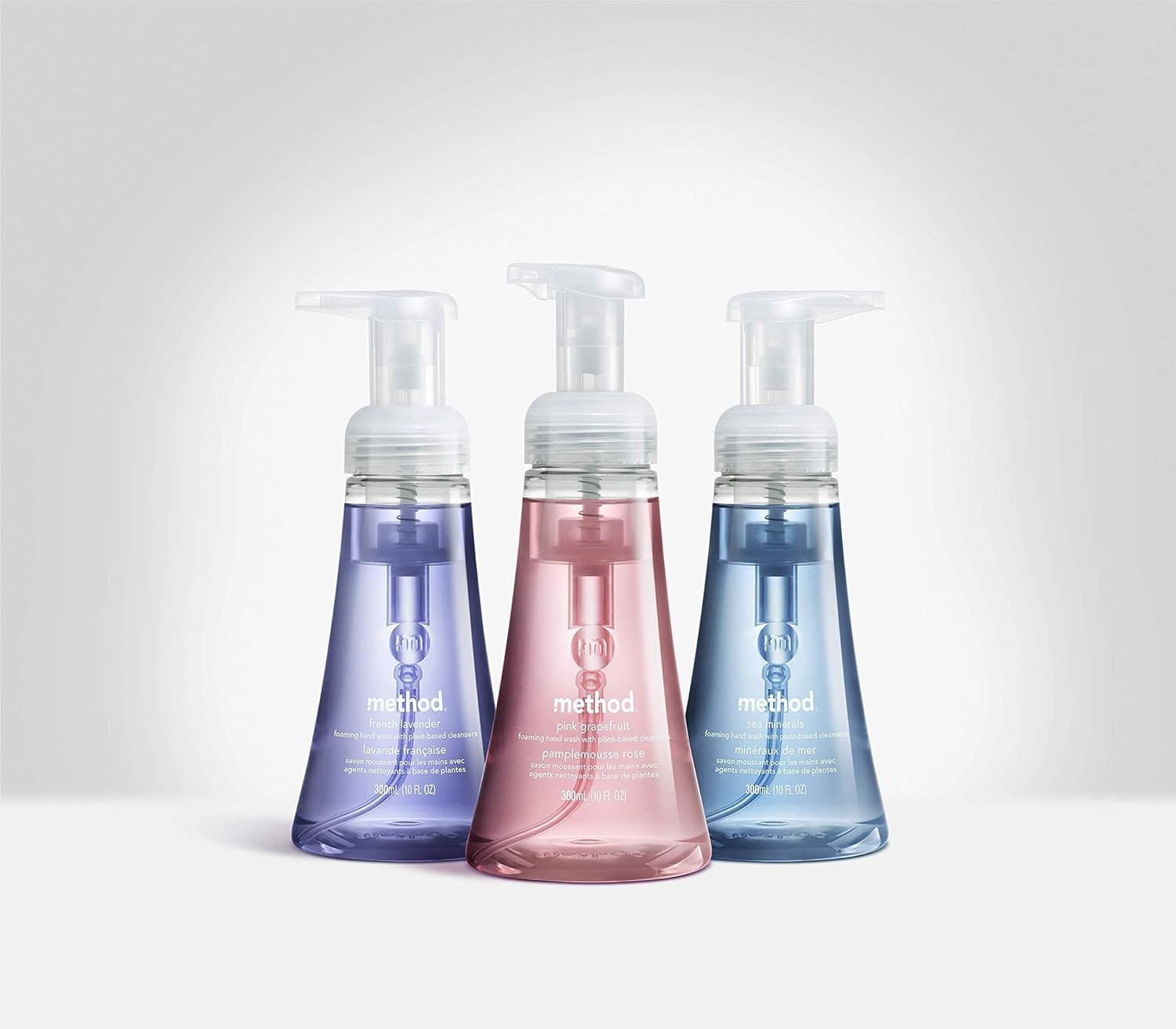 Method Hand Foaming Soap Trio – Sea Minerals, Waterfall & Lemon Mint, 10 oz Each (3-Pack)
