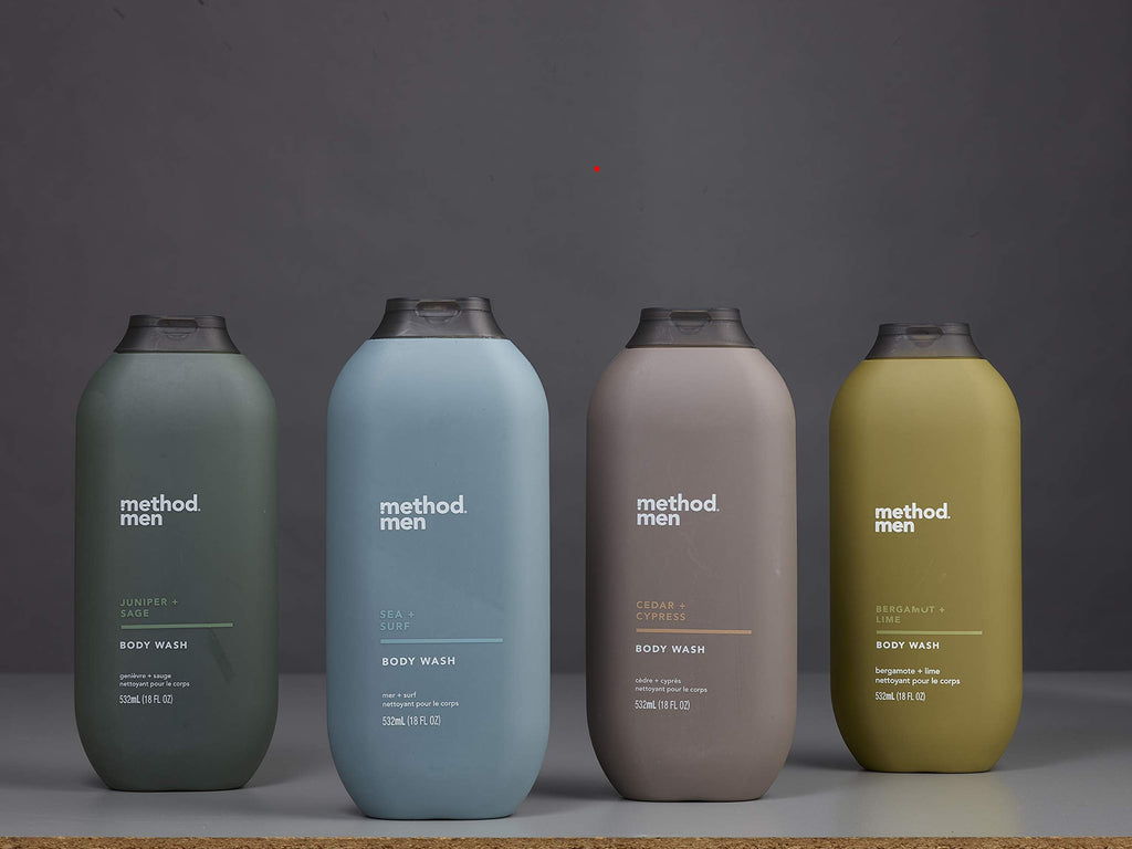 Method Men 3-Pack Body Wash 18 oz Each – Sea + Surf, Cedar + Cypress, Juniper + Sage