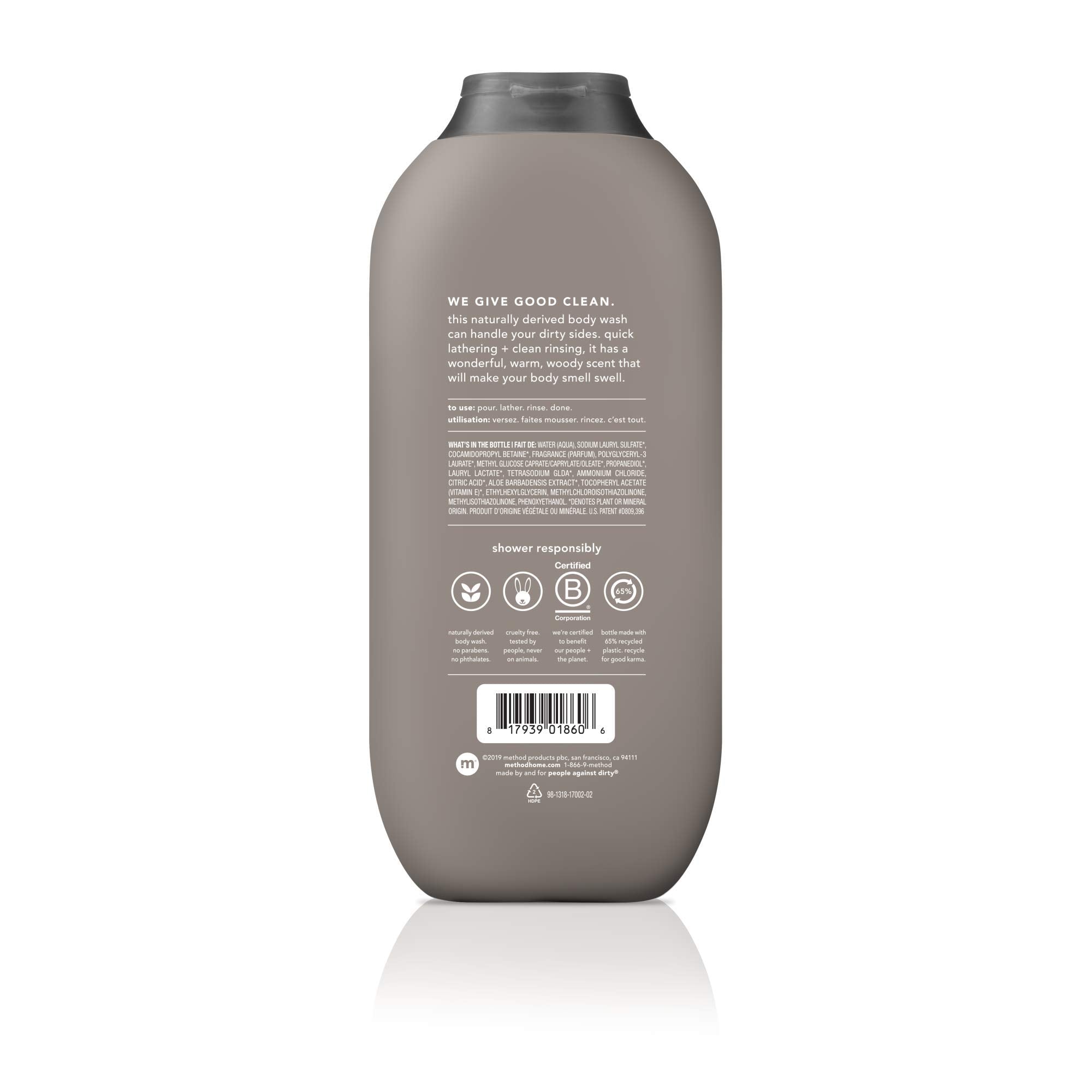 Method Men 3-Pack Body Wash 18 oz Each – Sea + Surf, Cedar + Cypress, Juniper + Sage