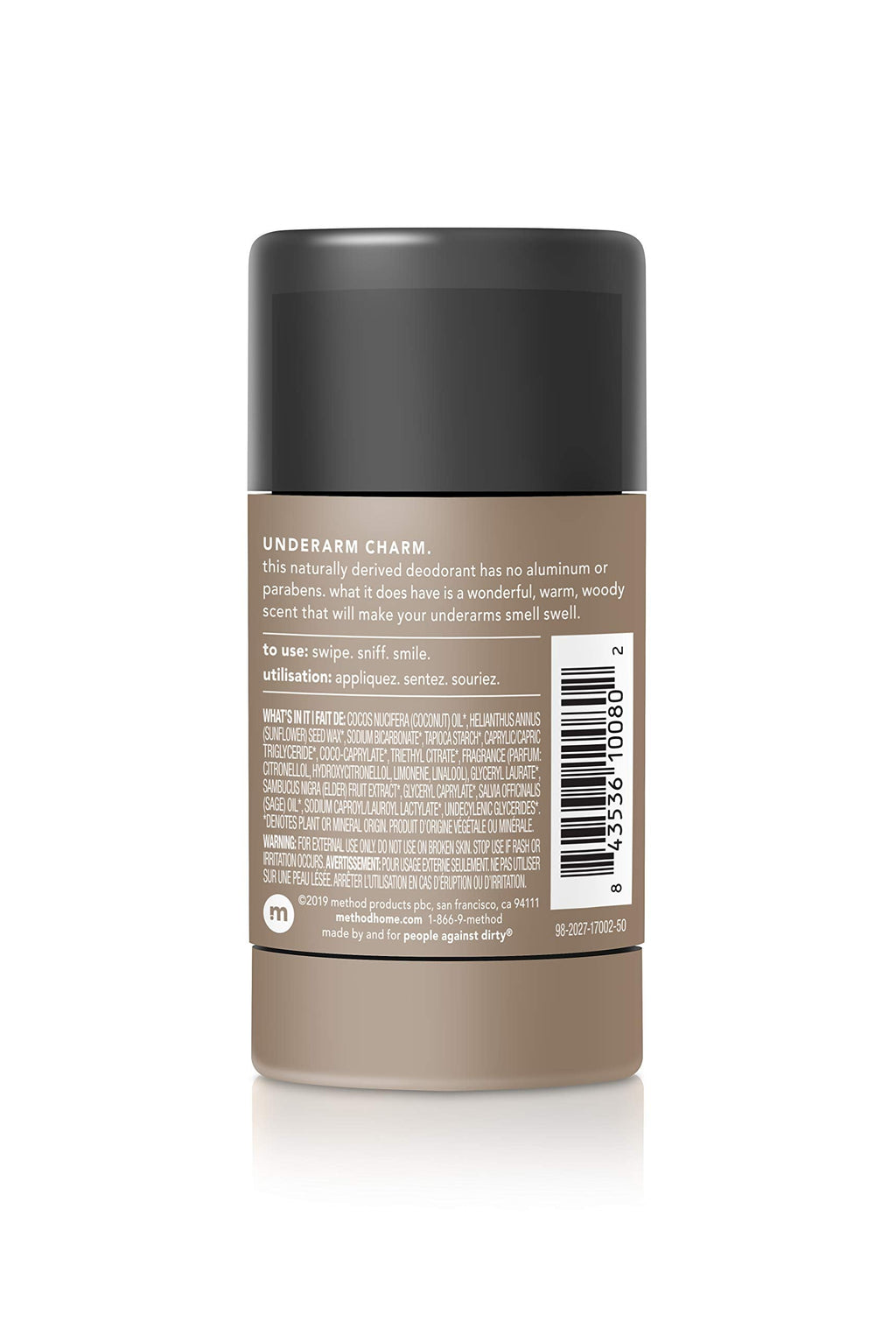 Method Mens Aluminum-Free Deodorant Cedar & Cypress – 2.65 oz Sticks (6-Pack)