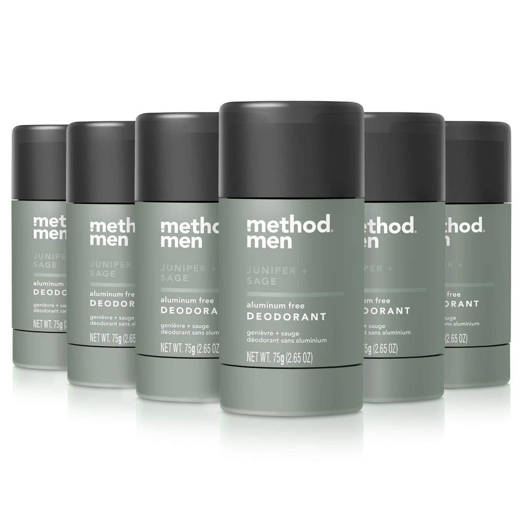 Method Men's Aluminum-Free Deodorant – Juniper & Sage, 2.65 oz (Pack of 6)