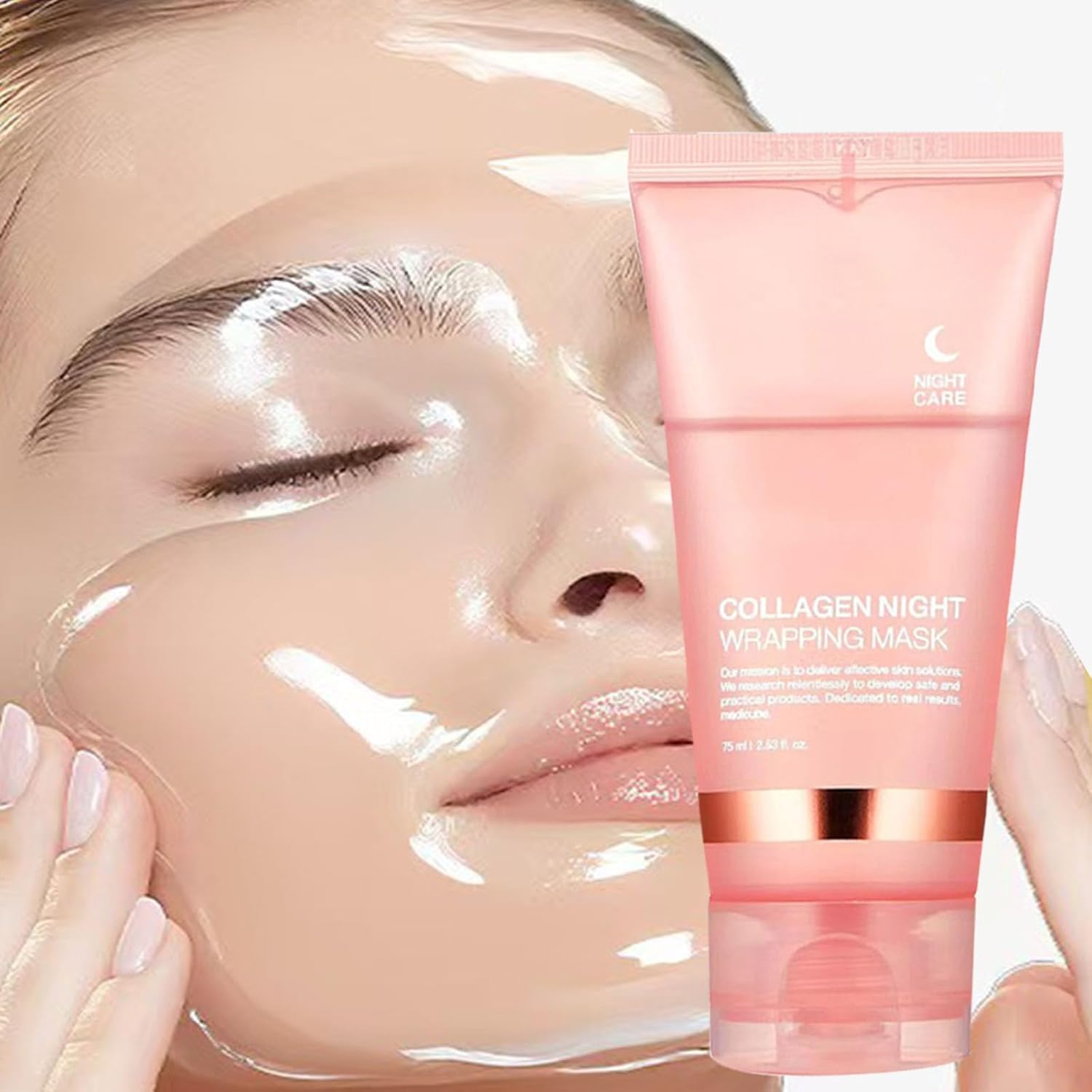 Metiplou Hydrating Mask – Collagen Night Wrapping Peel-Off Facial Mask for Hydration, Brightening & Firmer-Looking Skin | Korean Skincare