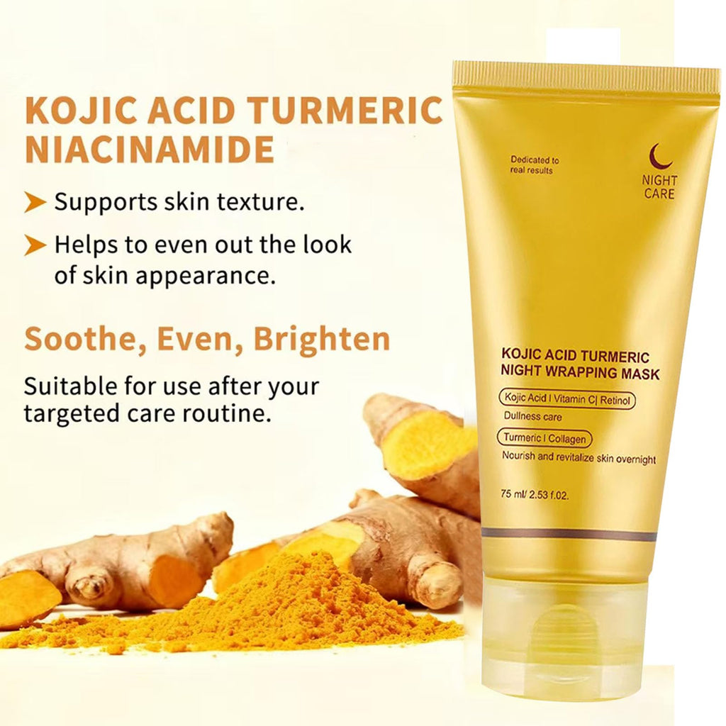 Metiplou Kojic Acid Turmeric Night Wrapping Hydration Mask – Brightens & Hydrates