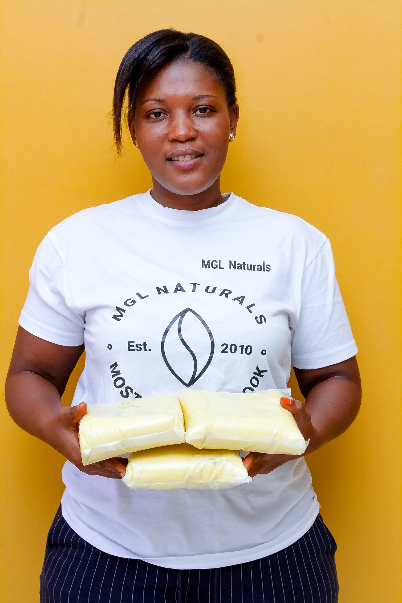 MGL Naturals Raw African Shea Butter Ivory – 5 lb, 100% Pure & Unrefined from Ghana