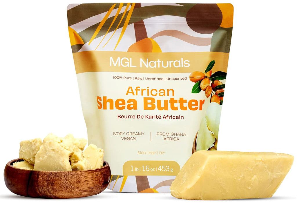 MGL Naturals Raw African Shea Butter Ivory 1 lb 100% Pure and Unrefined