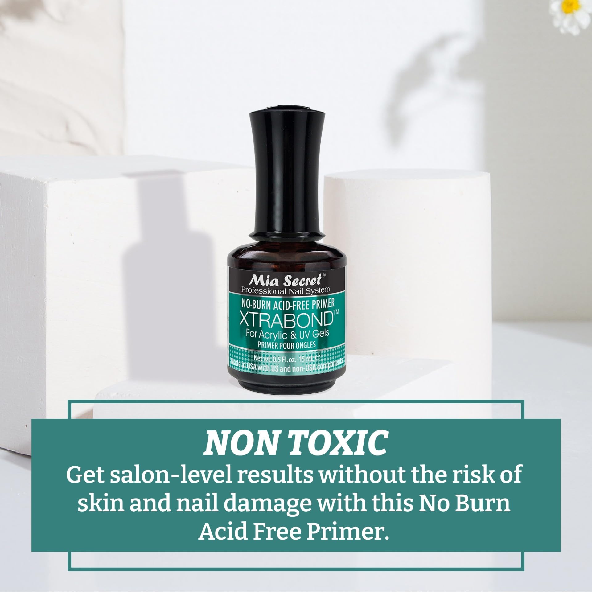 Mia Secret 15 ml Nail Dehydrator & XTRABOND Primer – Acid-Free Base Coat Kit