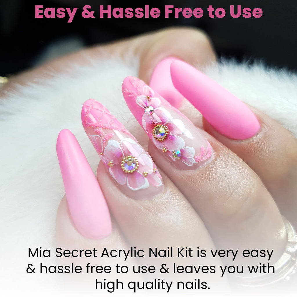 Mia Secret Pink Acrylic Nail Kit – Beginner Complete Set