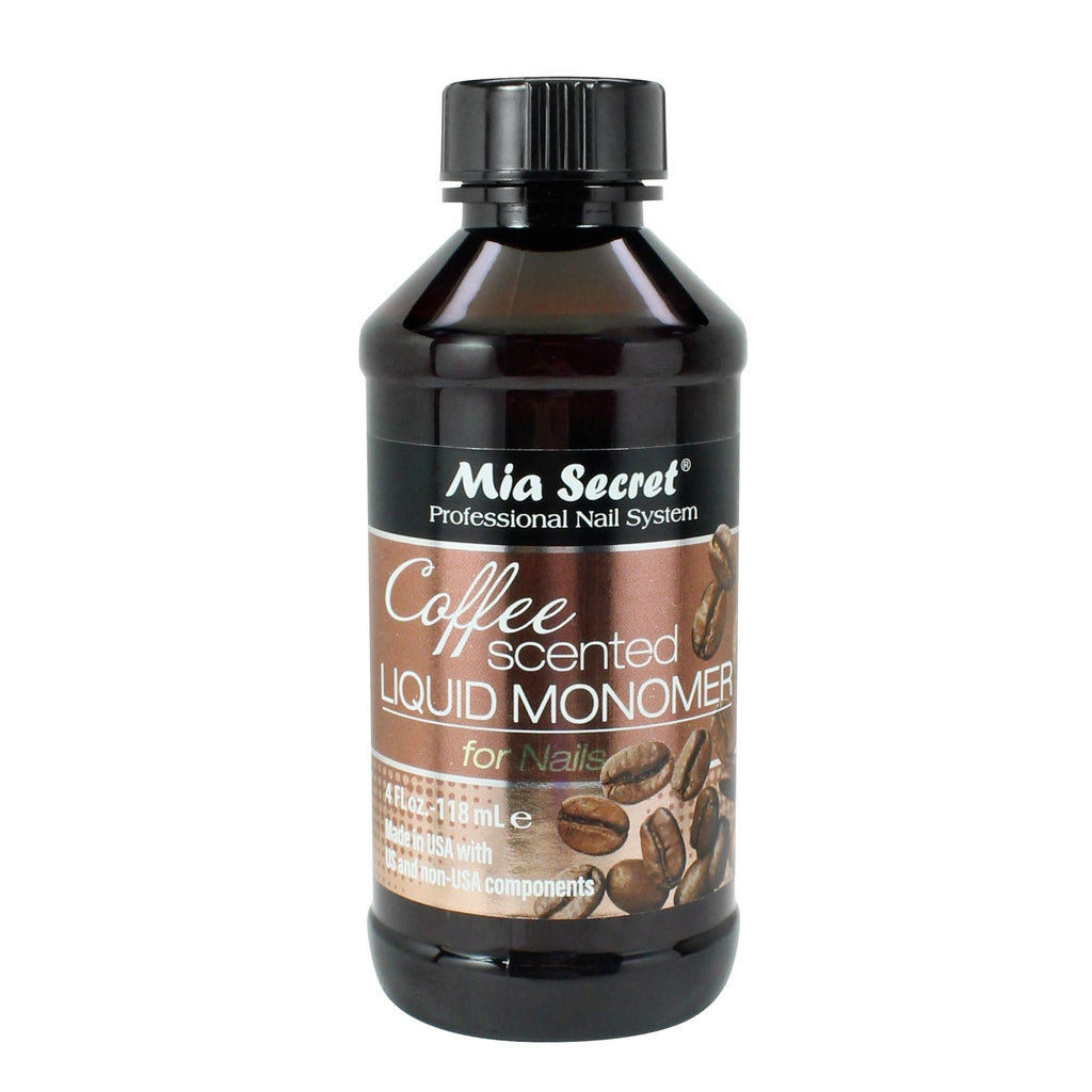 Mia Secret Coffee Scented Liquid Monomer – EMA Monomer for Acrylic Nails (4 oz)