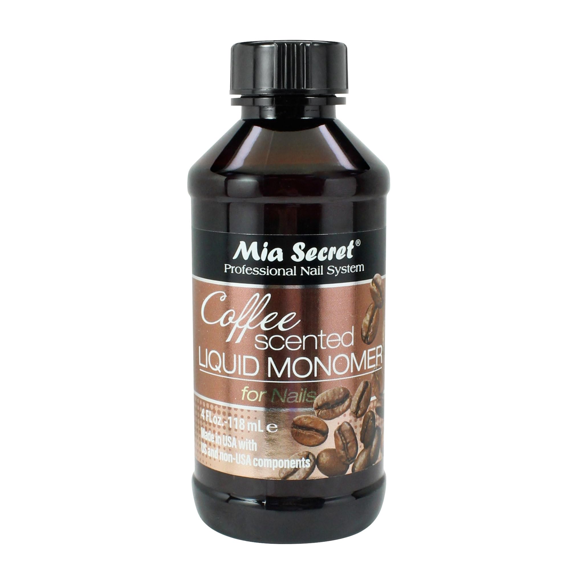 Mia Secret Coffee Scented Liquid Monomer – EMA Monomer for Acrylic Nails (4 oz)