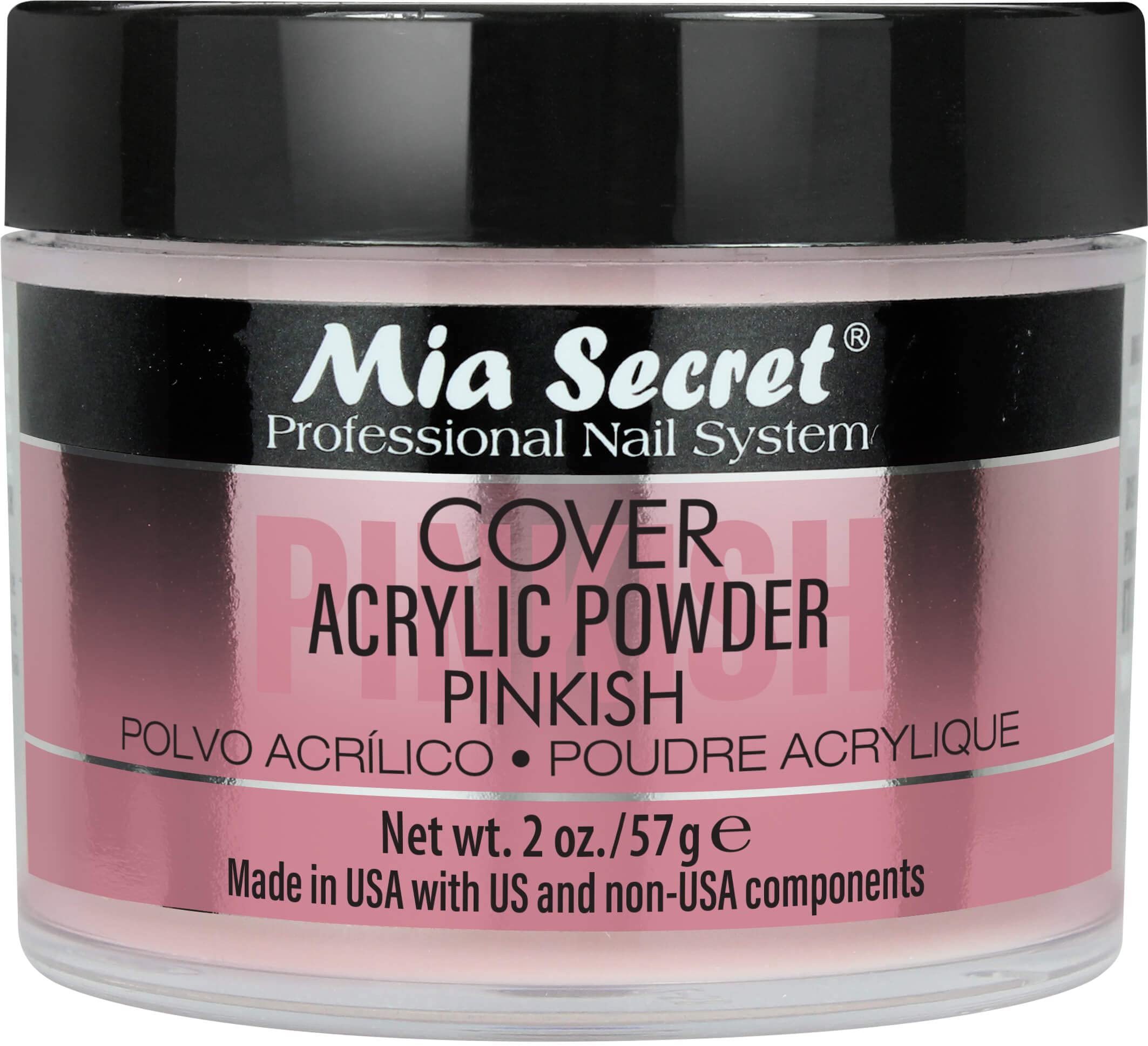 Mia Secret COVER Pinkish Acrylic Powder (2oz) – Self-Leveling, Long-Lasting Nail Coverage