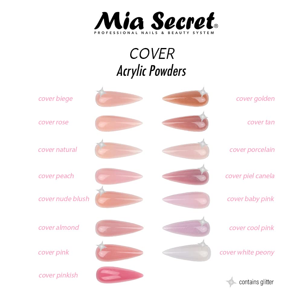 Mia Secret Cover Powder Set - Rose, Pink & Beige | Salon-Quality Nails
