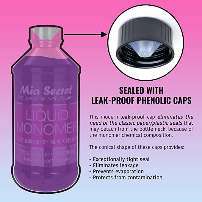 Mia Secret Liquid Monomer 4 Oz – Premium Acrylic Monomer for Salon Nails