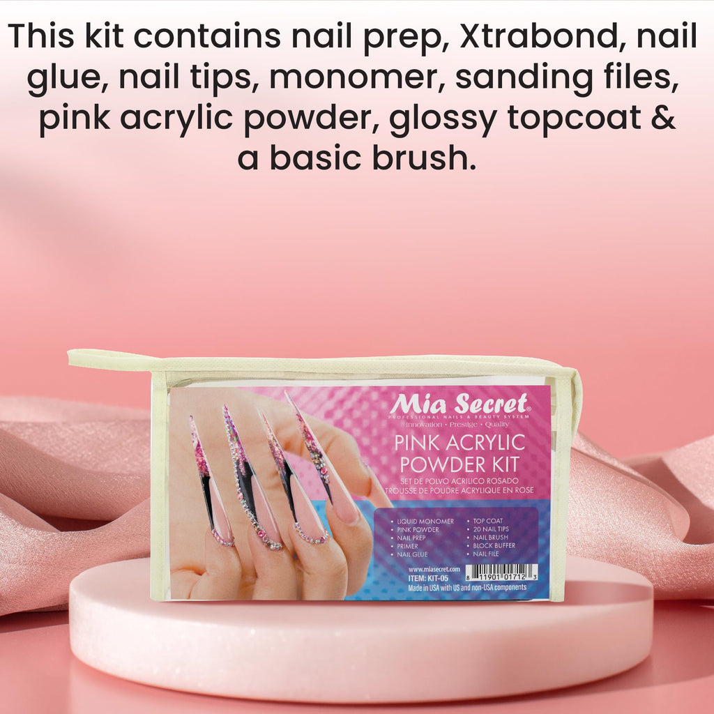 Mia Secret Pink Acrylic Nail Kit – Beginner Complete Set