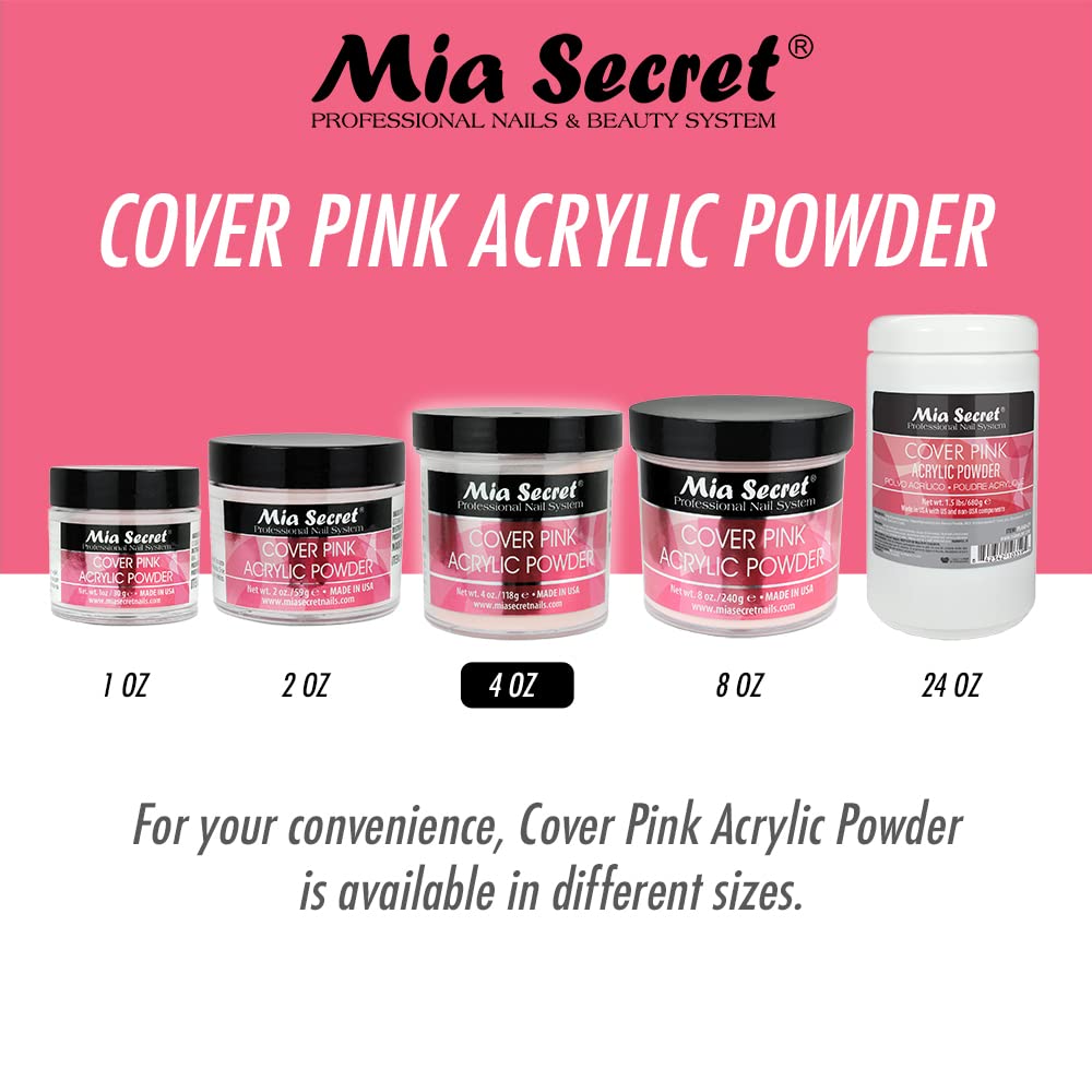 Mia Secret Nails COVER PINK Acrylic Powder 4oz – USA Made