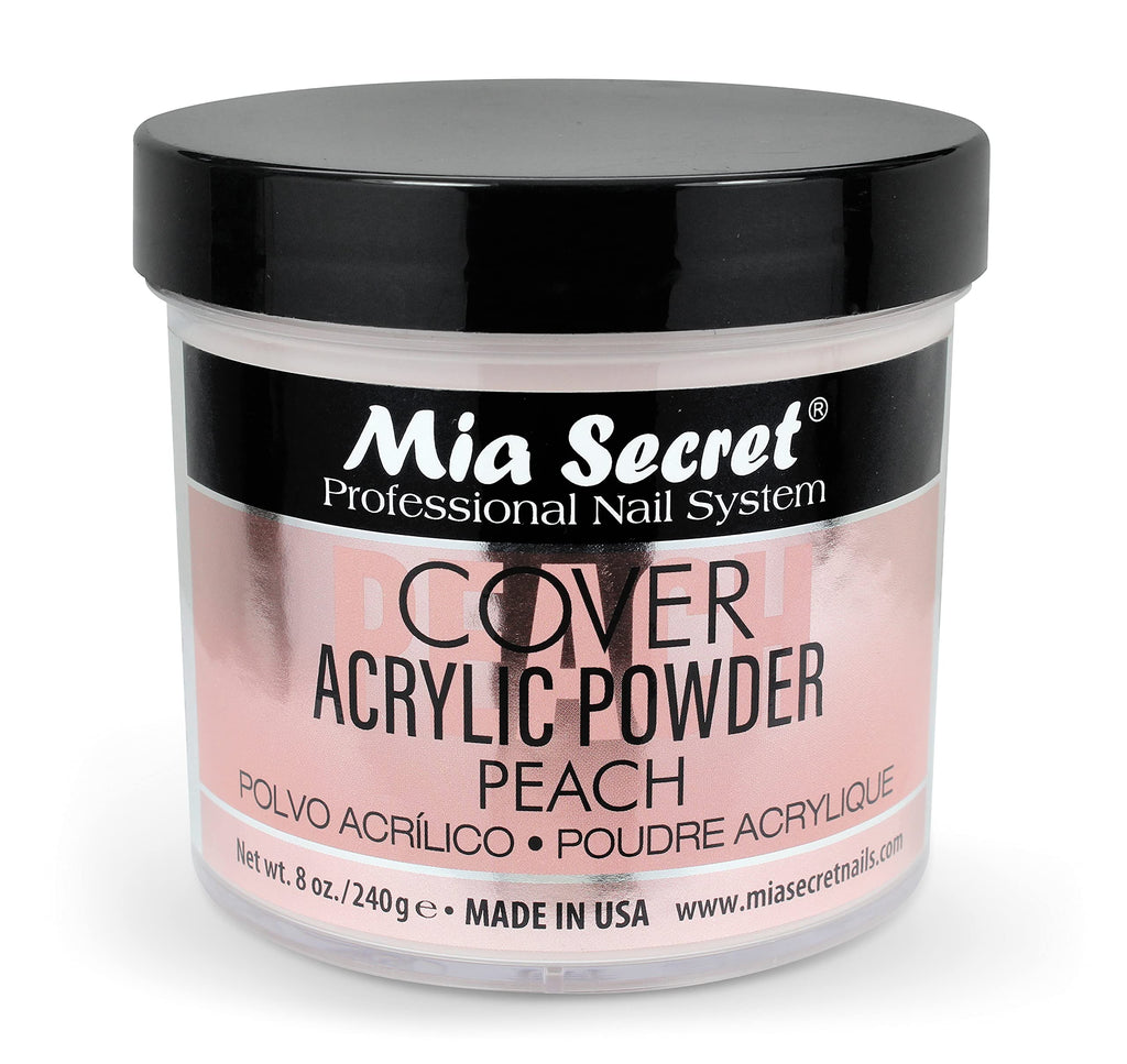 Mia Secret Peach Cover Acrylic Powder 8 oz – Salon-Quality Nails, Easy Coverage