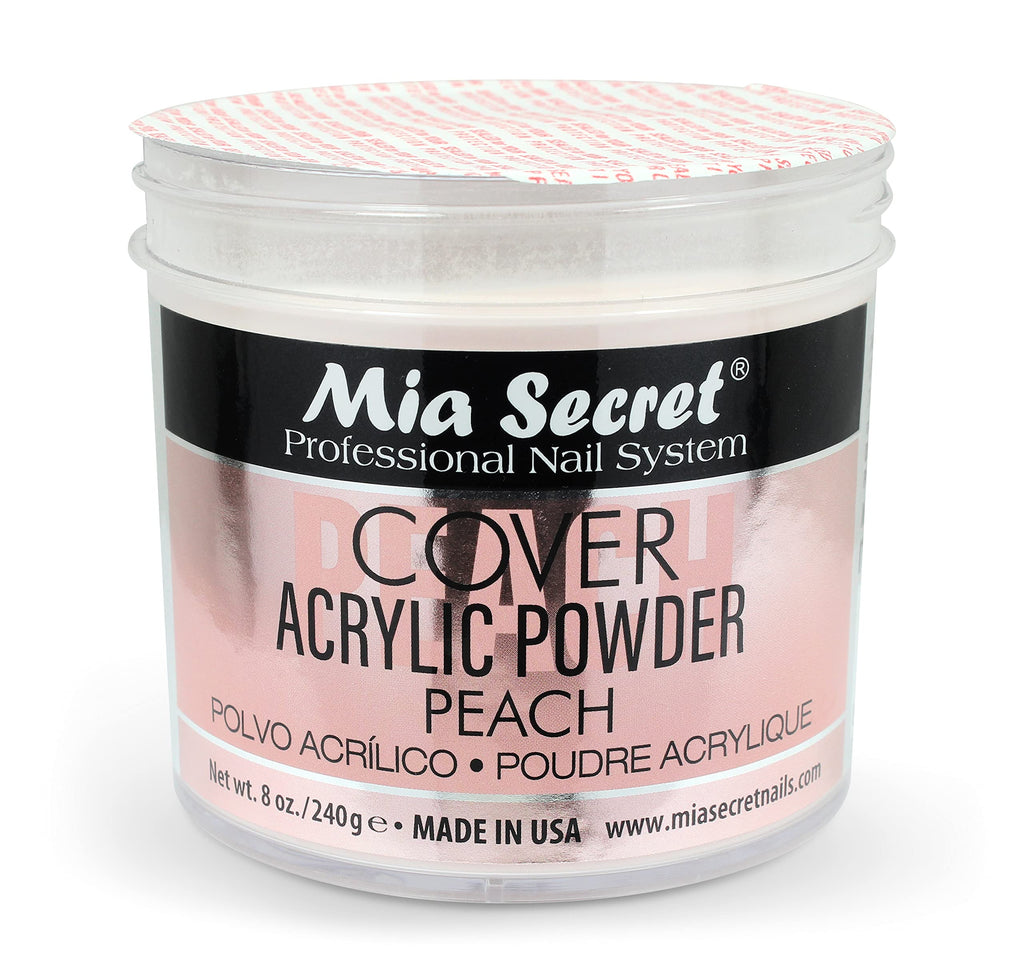 Mia Secret Peach Cover Acrylic Powder 8 oz – Salon-Quality Nails, Easy Coverage